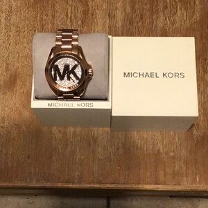 Michael Kors Rose Gold Watch with Silver Accents